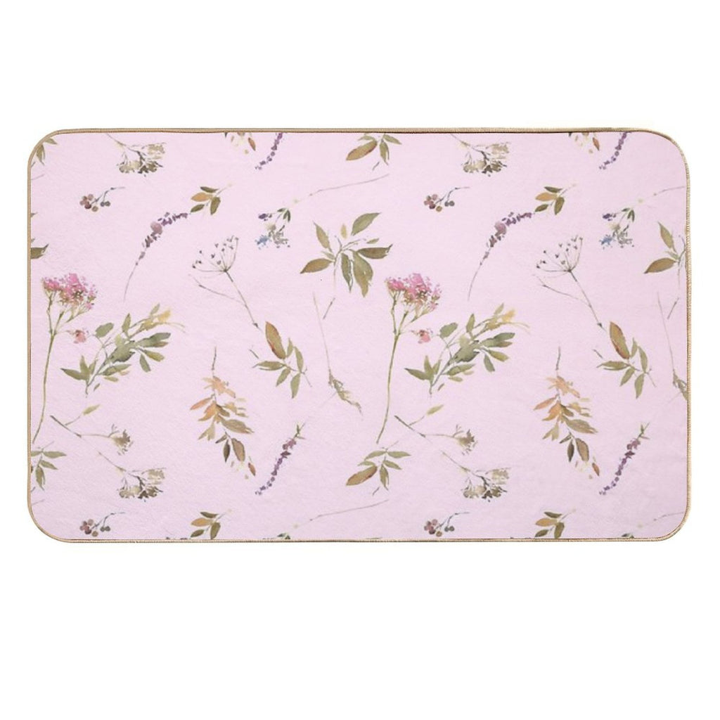 Happy Birthday Mom Pink Flowers  Long-Lasting Bath Mat
