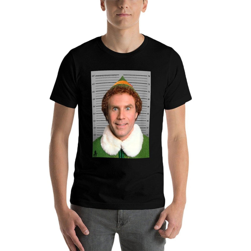 Elf Buddy Hobbs As Will Ferrell Mugshot Christmas Movie  Quick-drying T-Shirt
