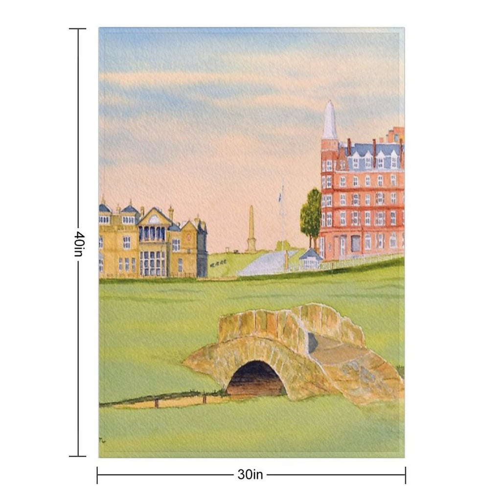 The Greatest Golf Course in Scotland. Sustainable Throw Blanket