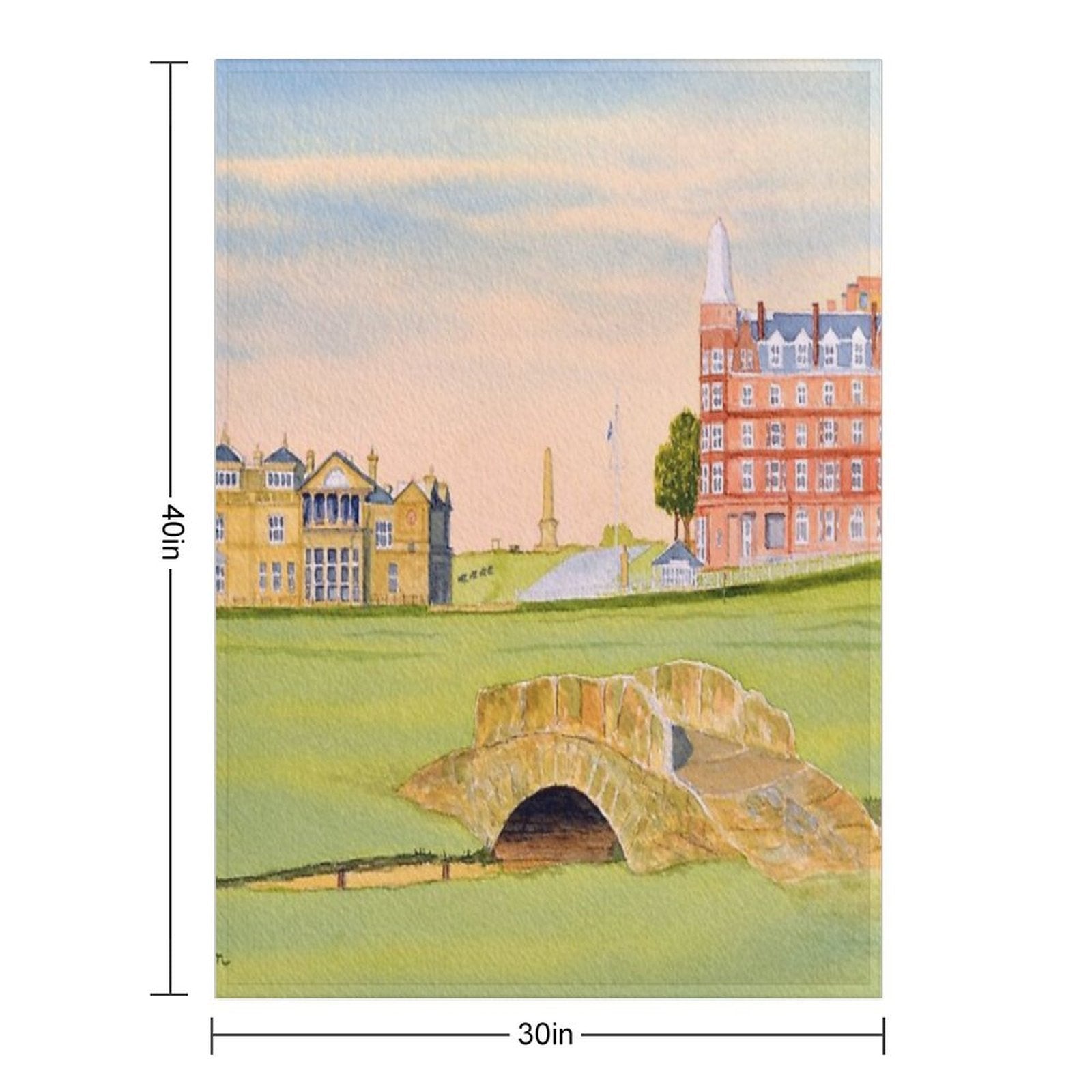 The Greatest Golf Course in Scotland. Sustainable Throw Blanket