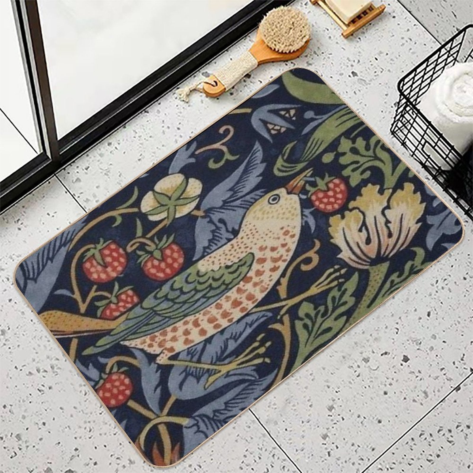 Strawberry Thie - William Morris  Slip-Resistant Bath Mat