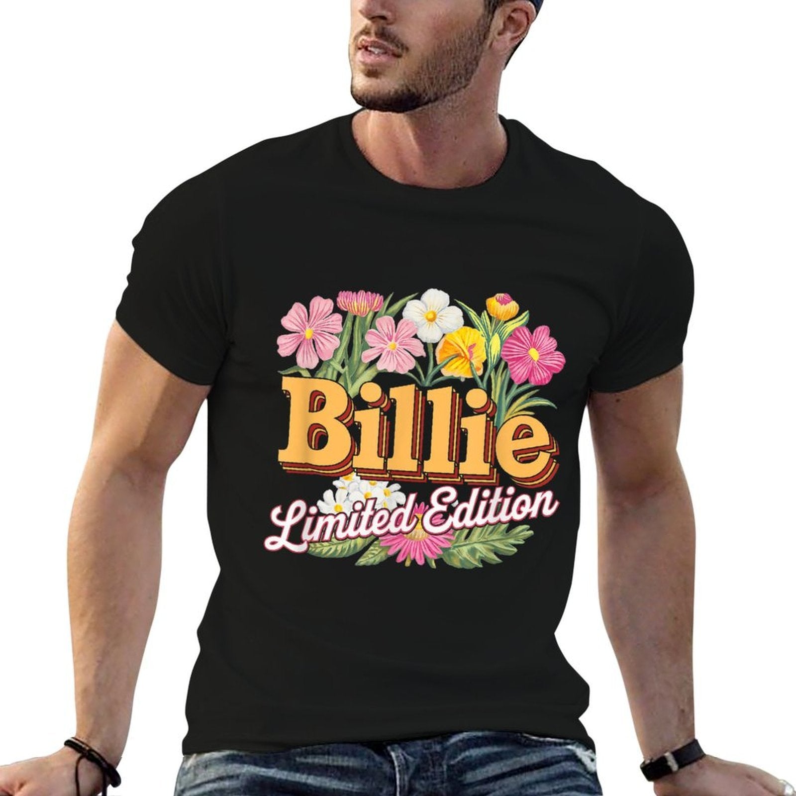 Billie Limited Edition Vintage Custom Name Wife Grandma  Fade-proof Color T-Shirt