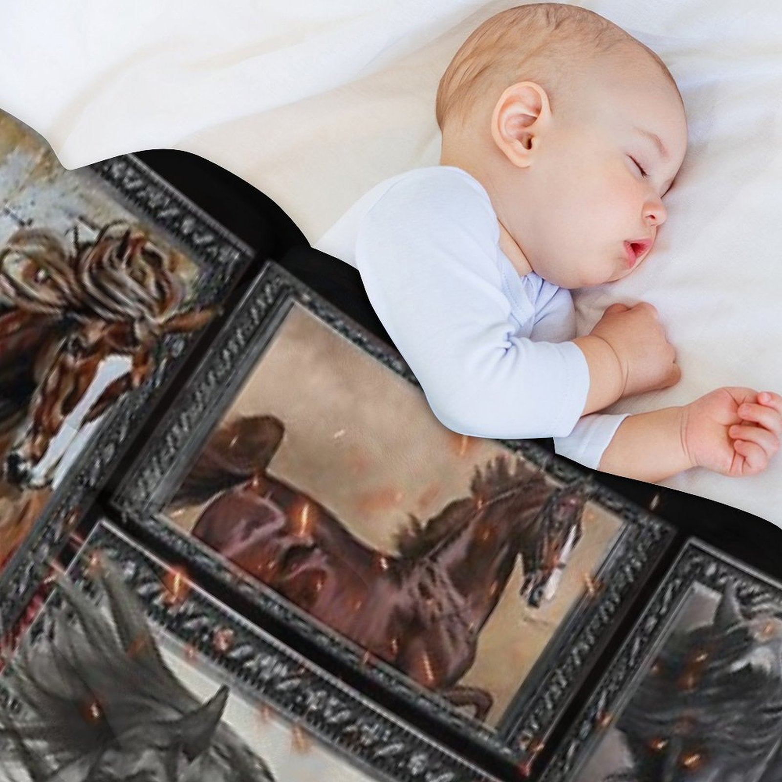 Horse Blanket 1 Travel-friendly Throw Blanket