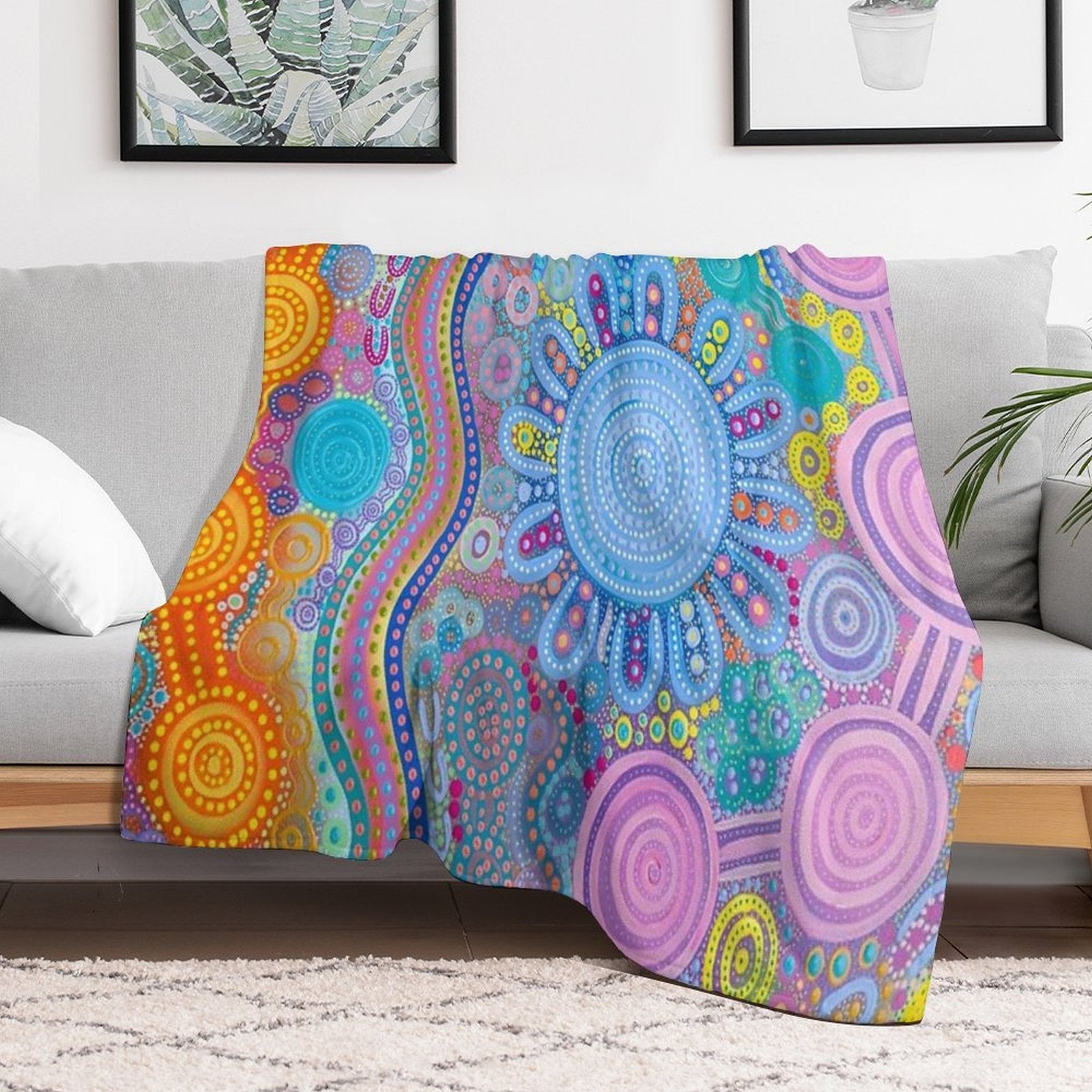 Family Gathering Compact Throw Blanket