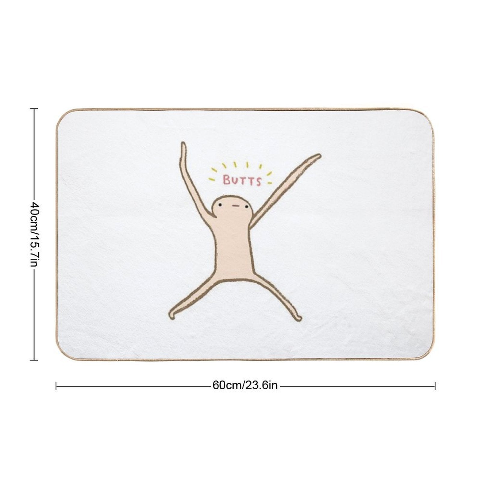 Honest Blob - Butts  High-Traffic Bath Mat
