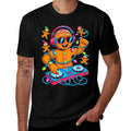 Retro Christmas House Music Gingerbread DJ Techno Rave EDM  Rolled Sleeves T-Shirt