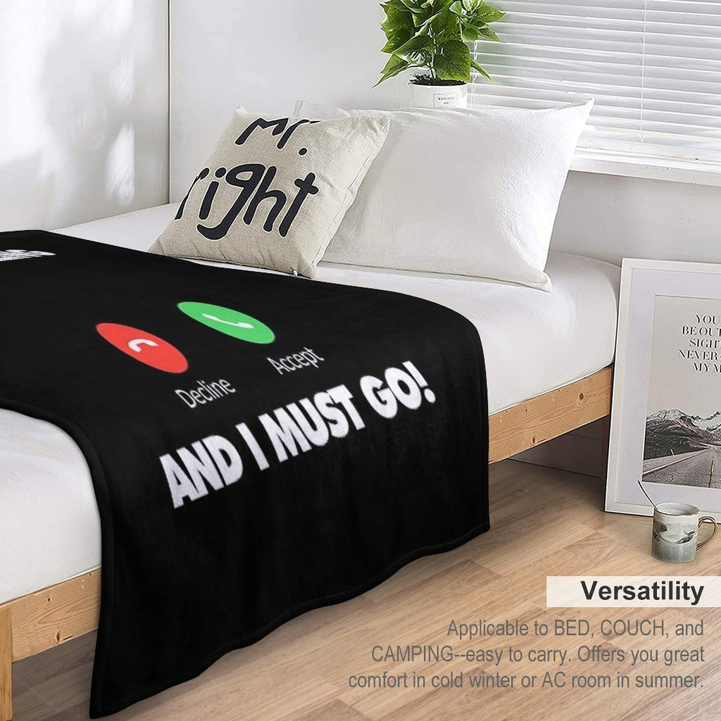 Cricket Is Calling And I Must Go, Funny Sport Player Easy Care Throw Blanket