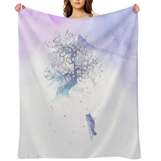 The Long Way to Fuji Versatility Throw Blanket