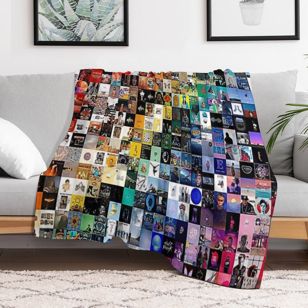 Rainbow Musical Full Album Collage Versatility Throw Blanket
