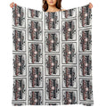 Planetary Cosmic Space Doorway Flash Tattoo Art Design Versatility Throw Blanket