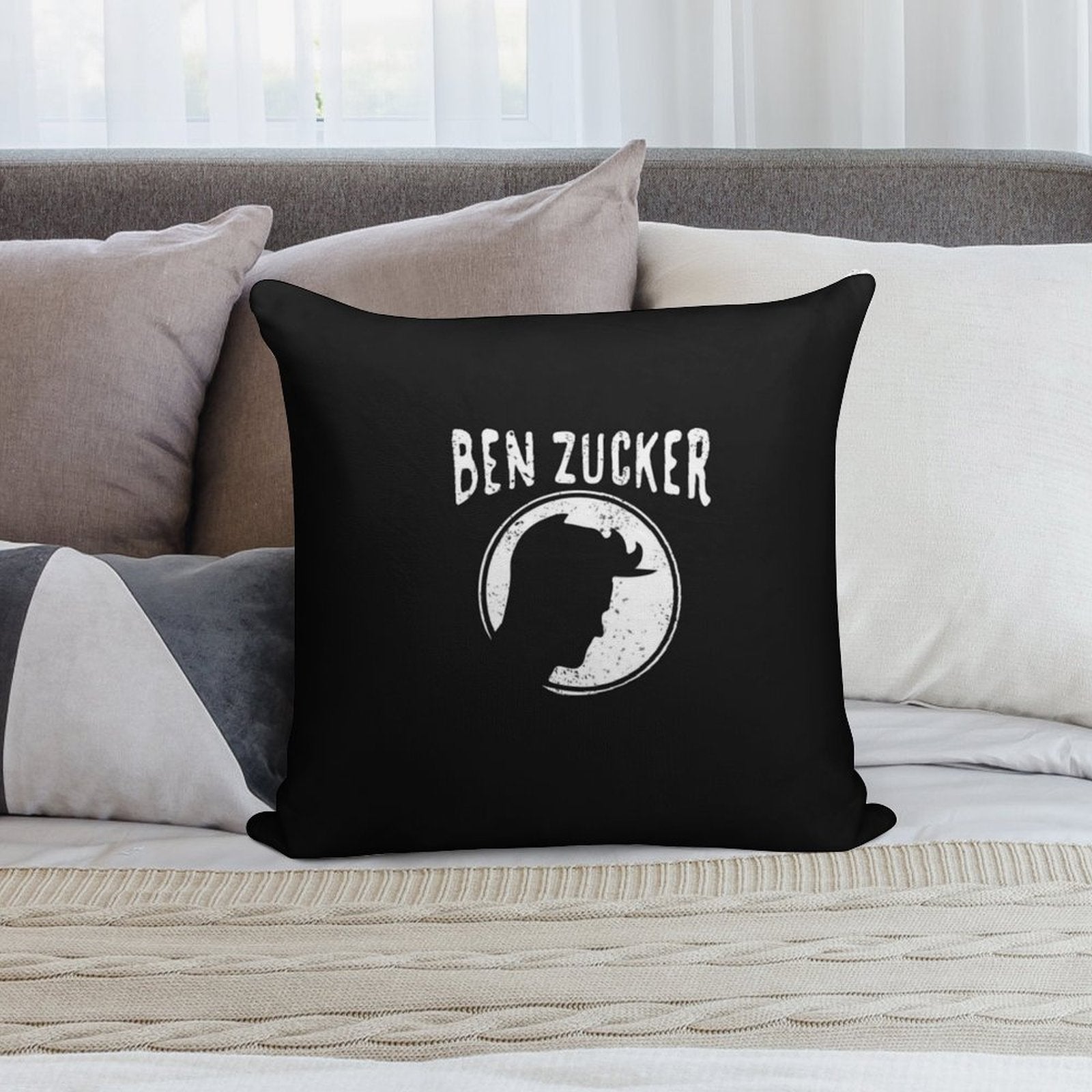 Ben Zucker Soft Skin-Friendly Throw Pillow