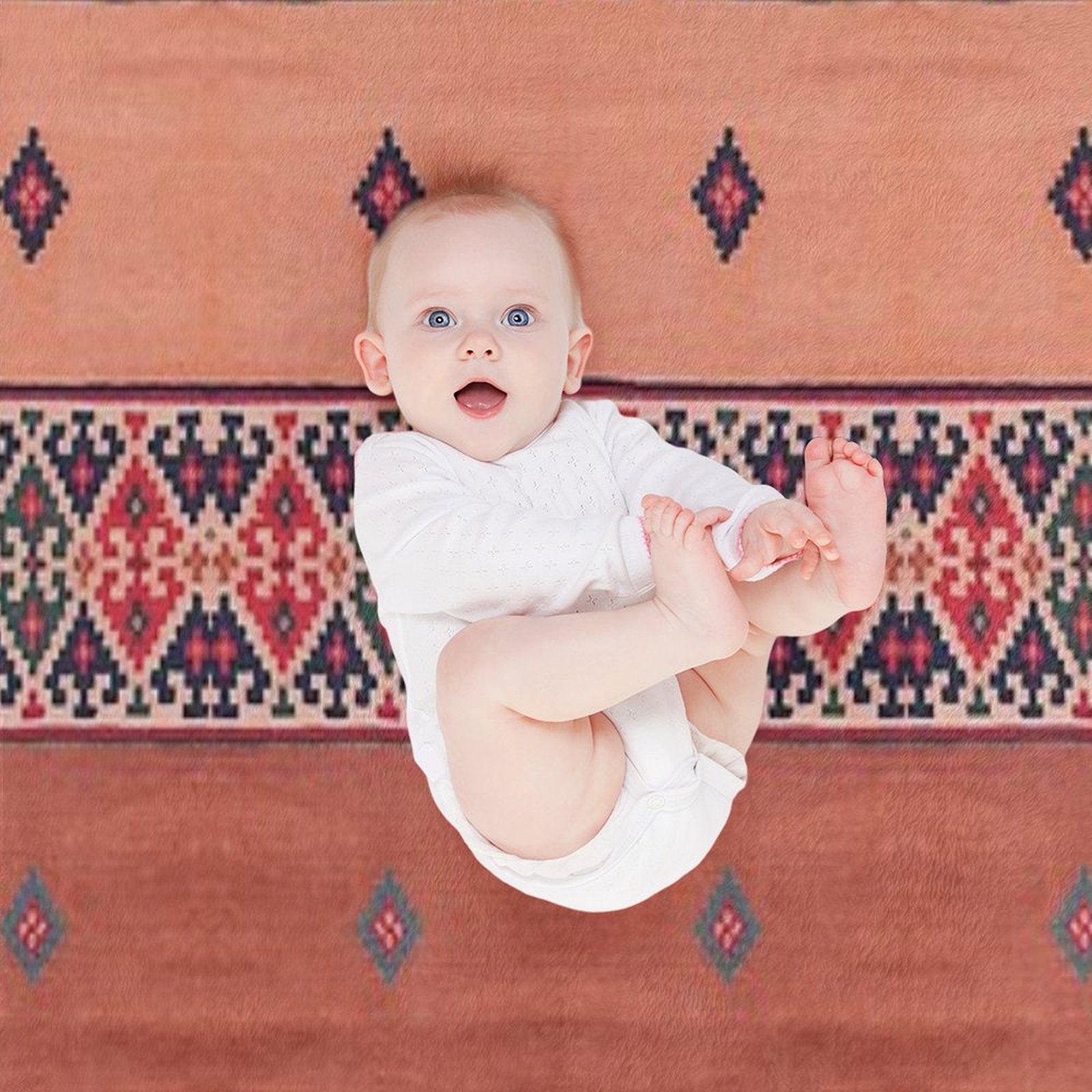 Traditional Moroccan Berber Design Lightweight Throw Blanket