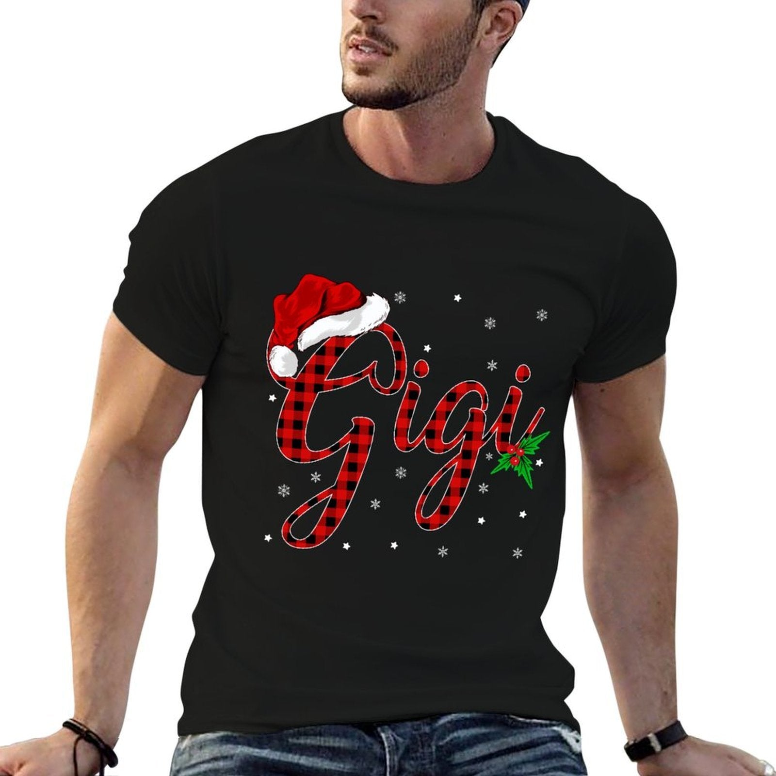 Funny Matching Family Buffalo Plaid Gigi Christmas Pajama  Eco-friendly Material T-Shirt