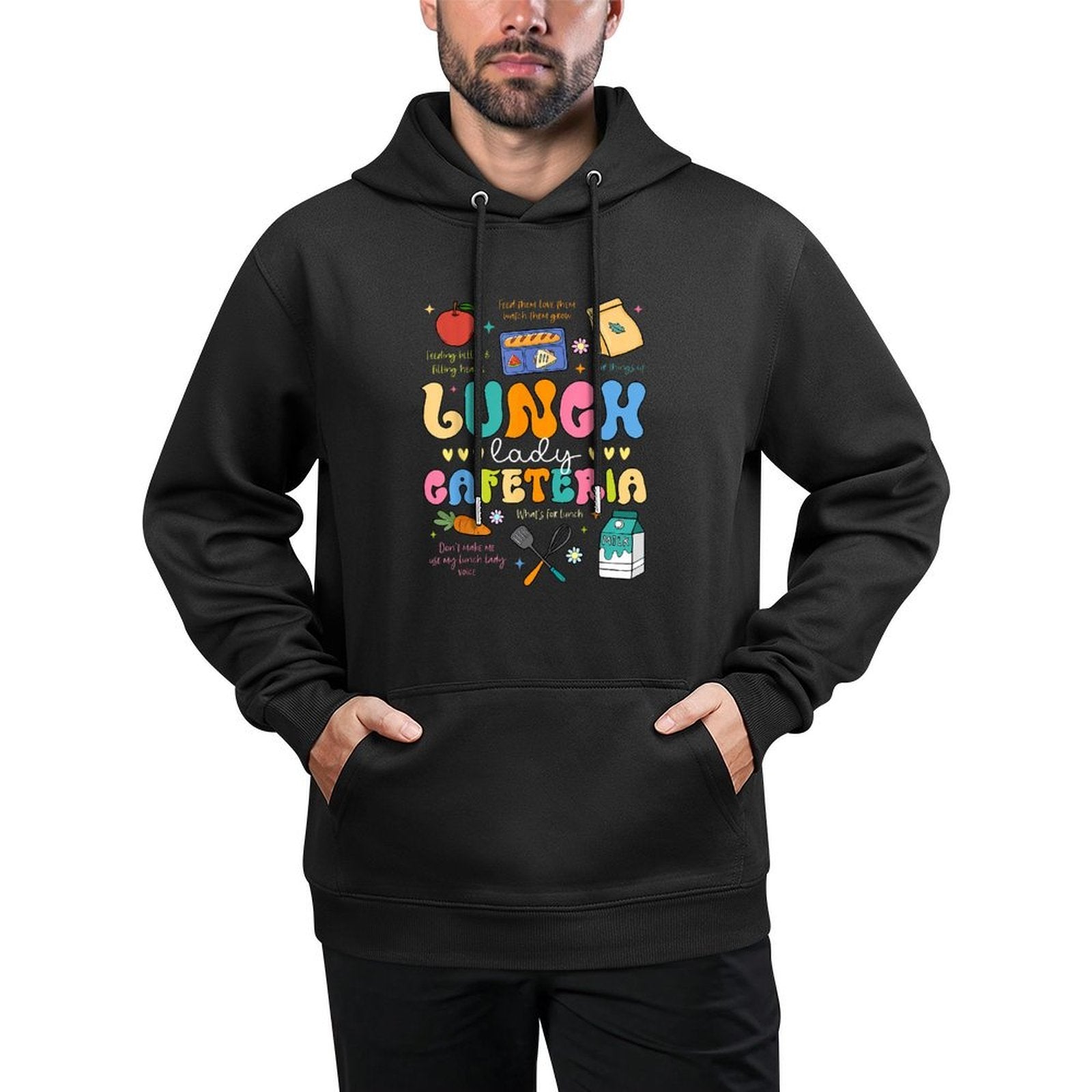 Lunch Lady Cafeteria Back To School First Day Of School Cotton-Polyester Blend Hoodie