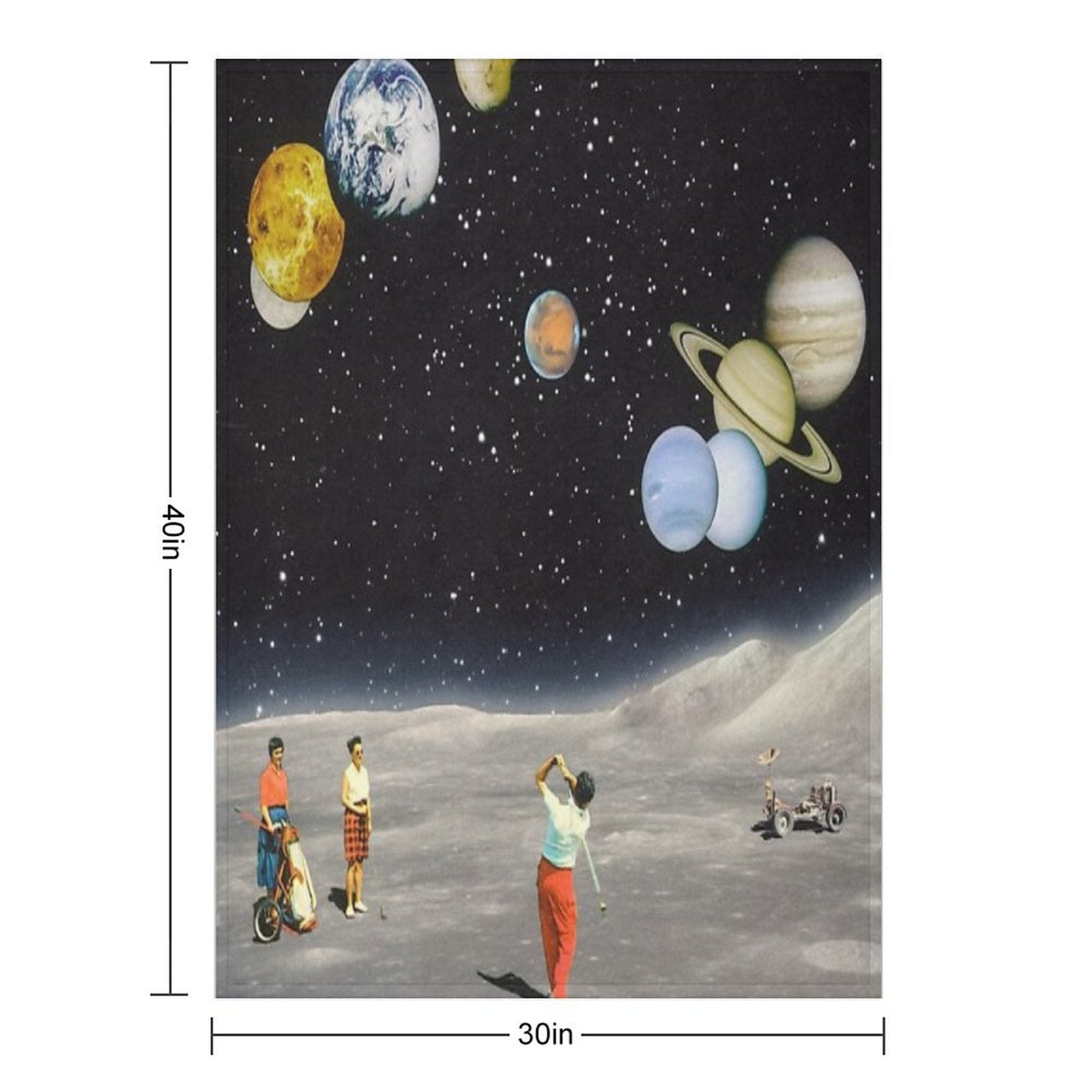 Cosmic Golf Quick-dry Throw Blanket