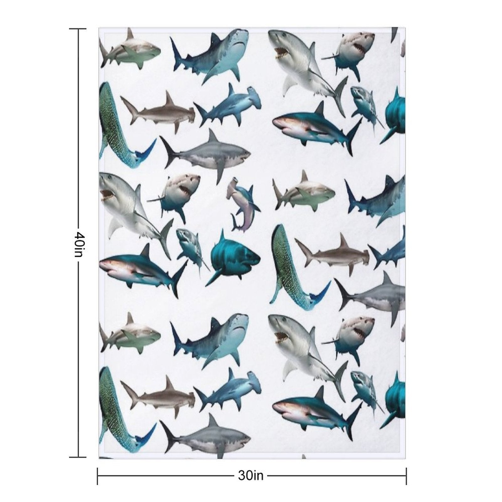 Sharks Easy Care Throw Blanket