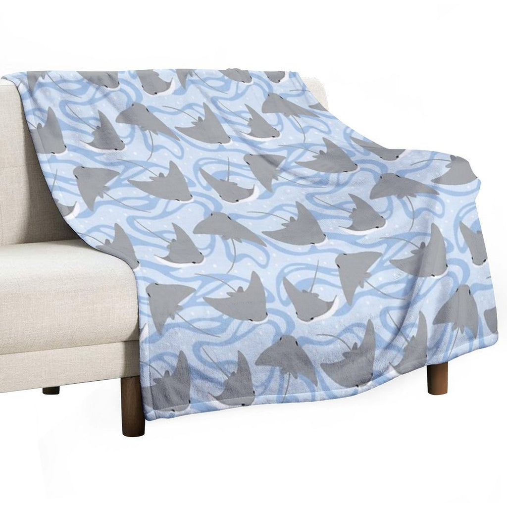 Stingrays - Cownose Ray - Sticker Pack Quick-dry Throw Blanket