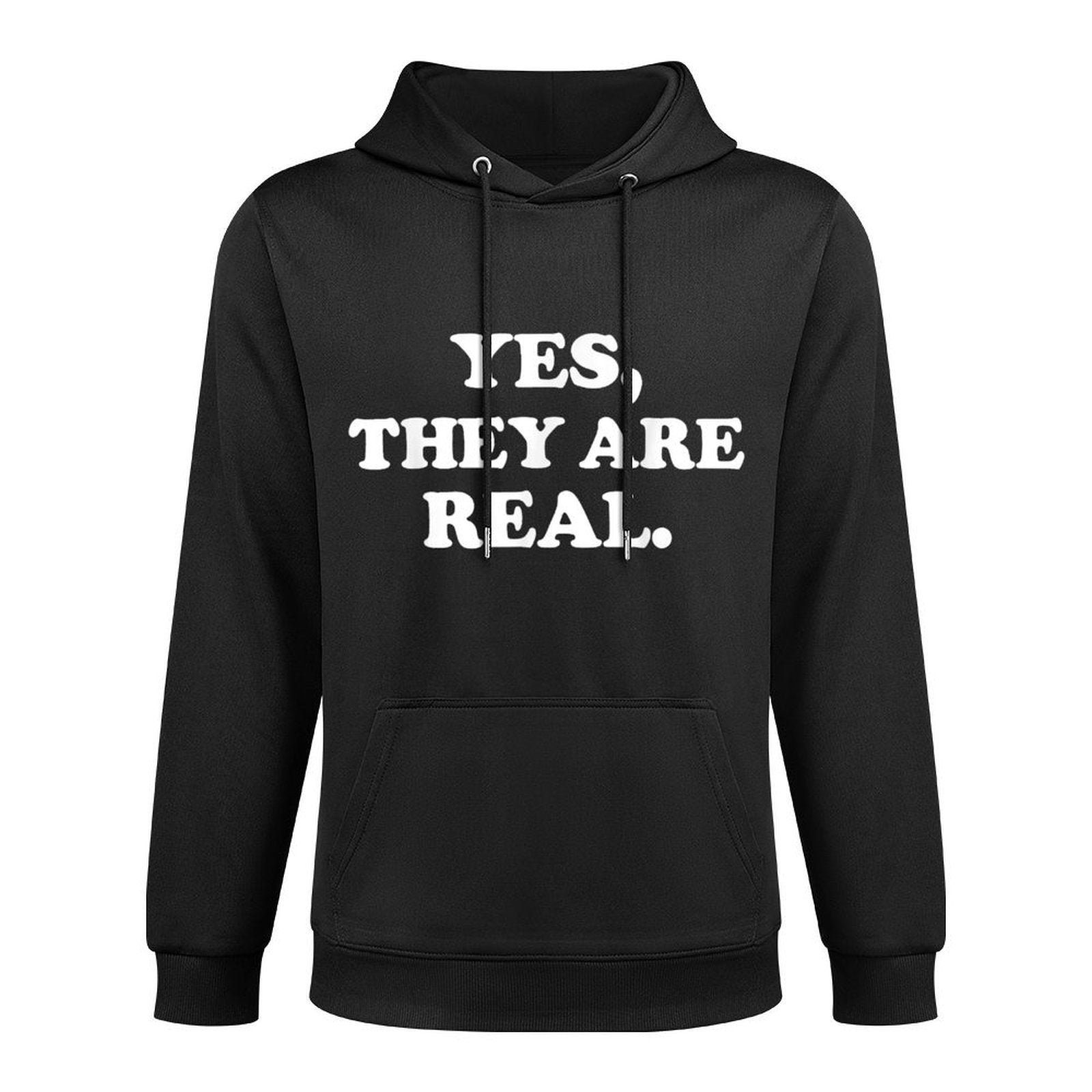 Yes They Are Real Funny Meme Quote Layering Staple Hoodie