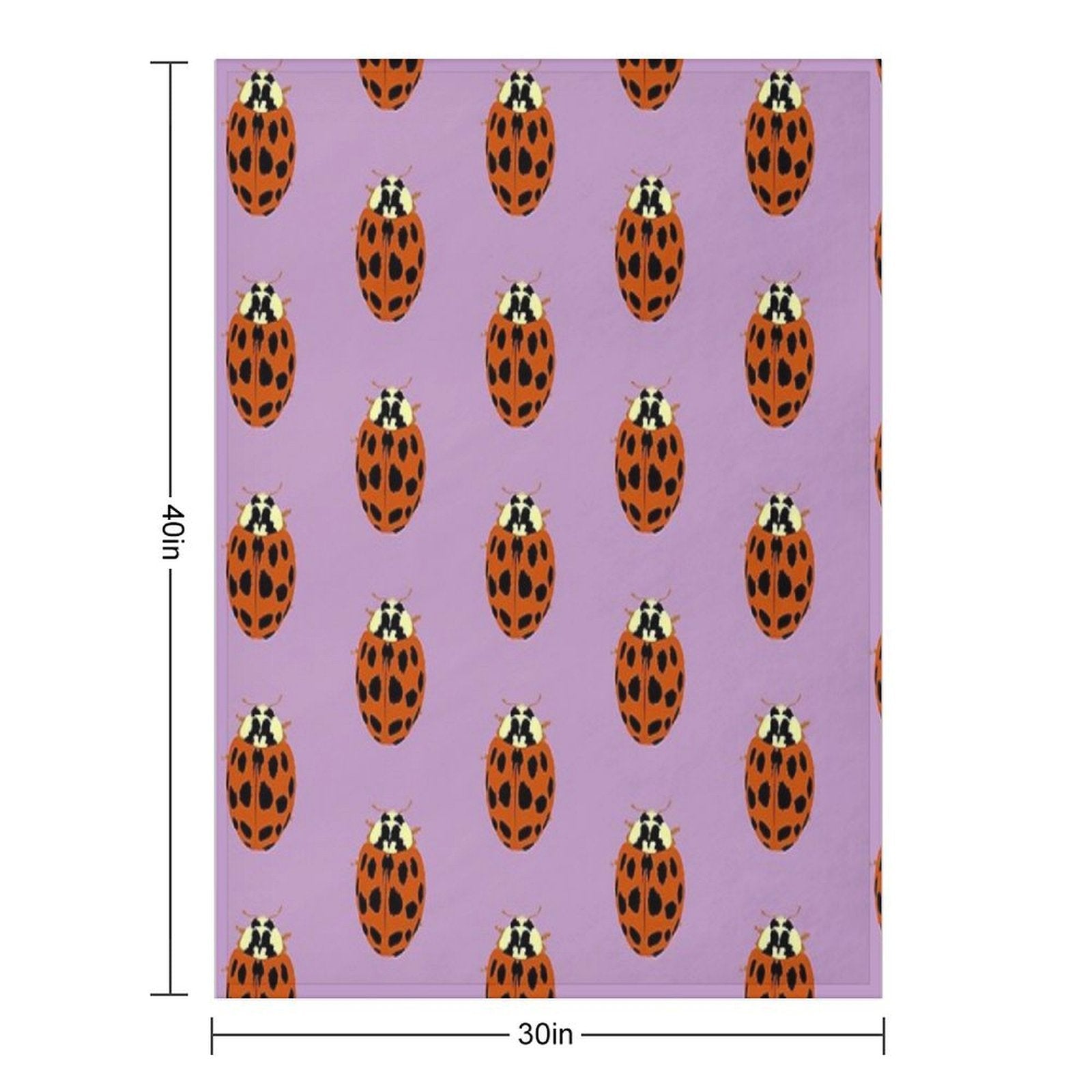 Hand-painted Ladybug – Nature Insect Illustration in A Loving Style Multi-functional Throw Blanket