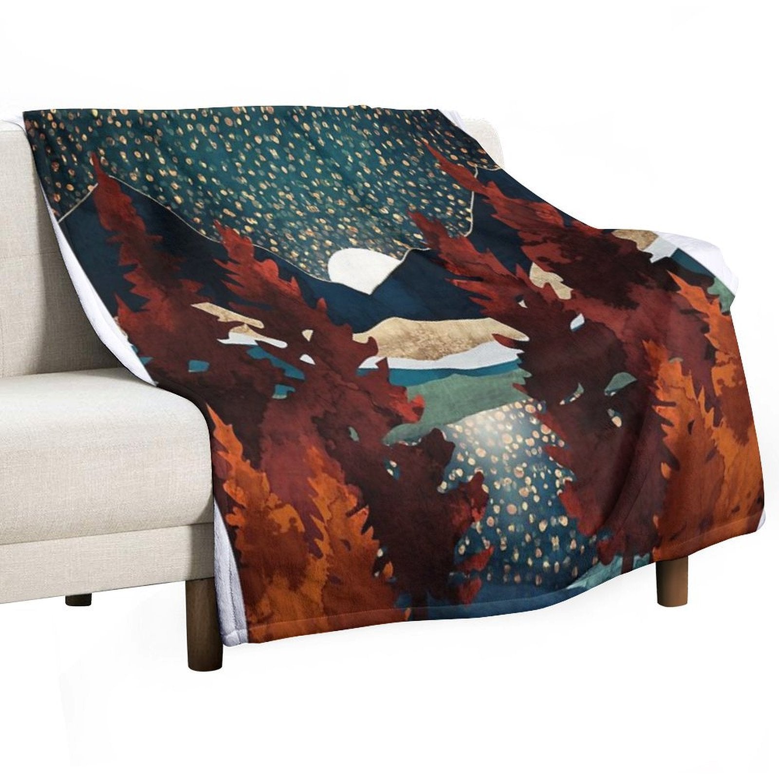 Star Sky Reflection Travel-friendly Throw Blanket