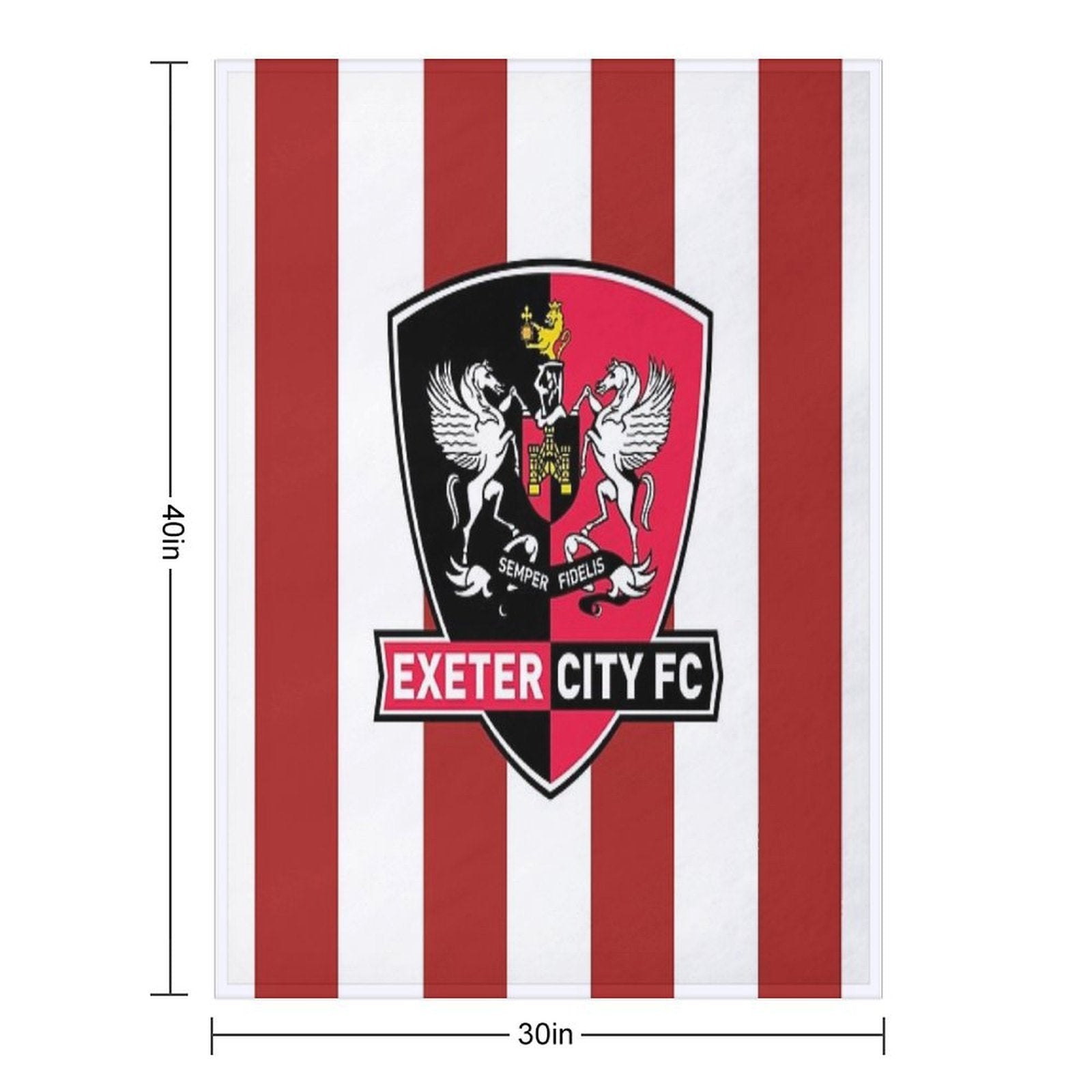Exeter City FC Machine-washable Throw Blanket