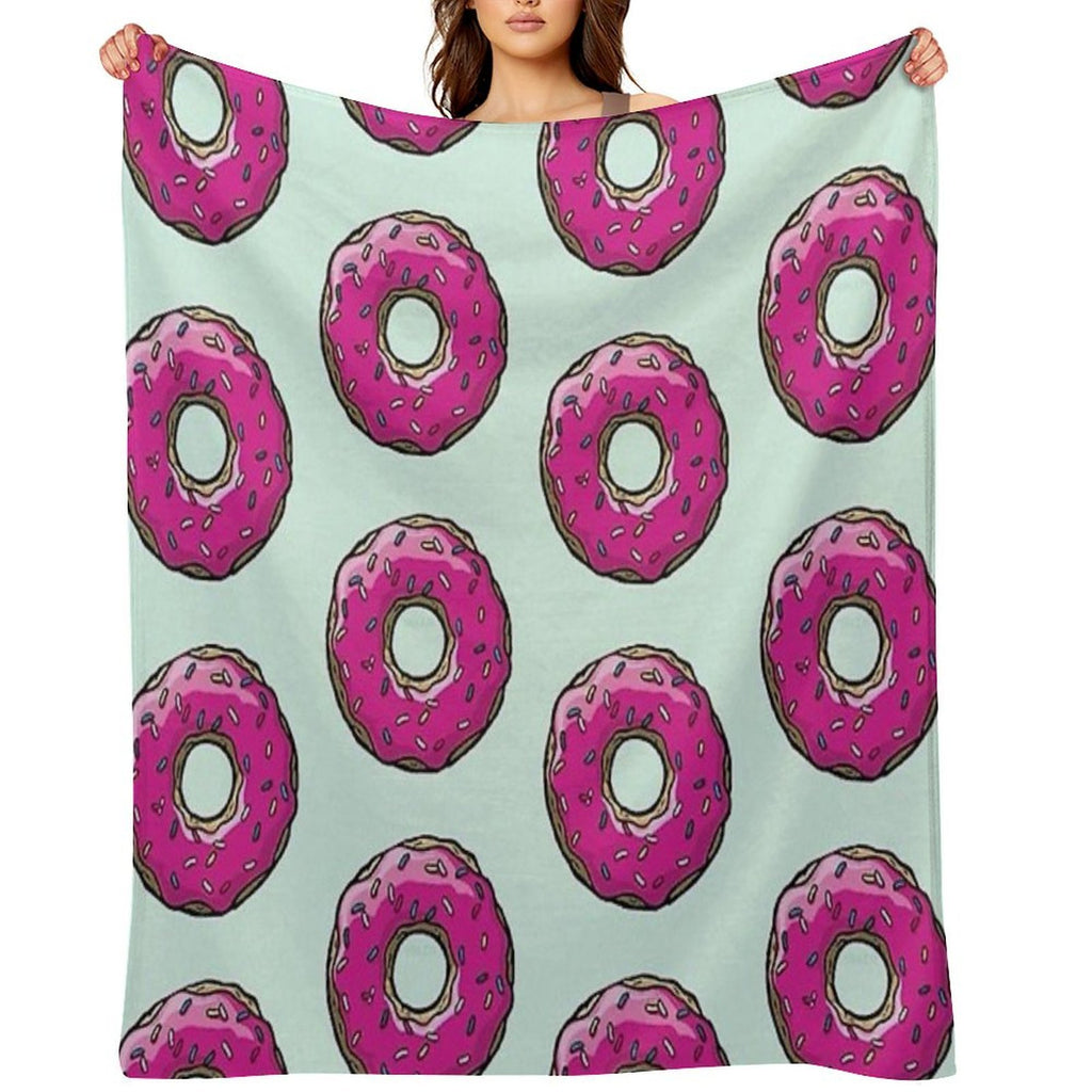 Classic Simpsons Donuts Premium Throw Blanket