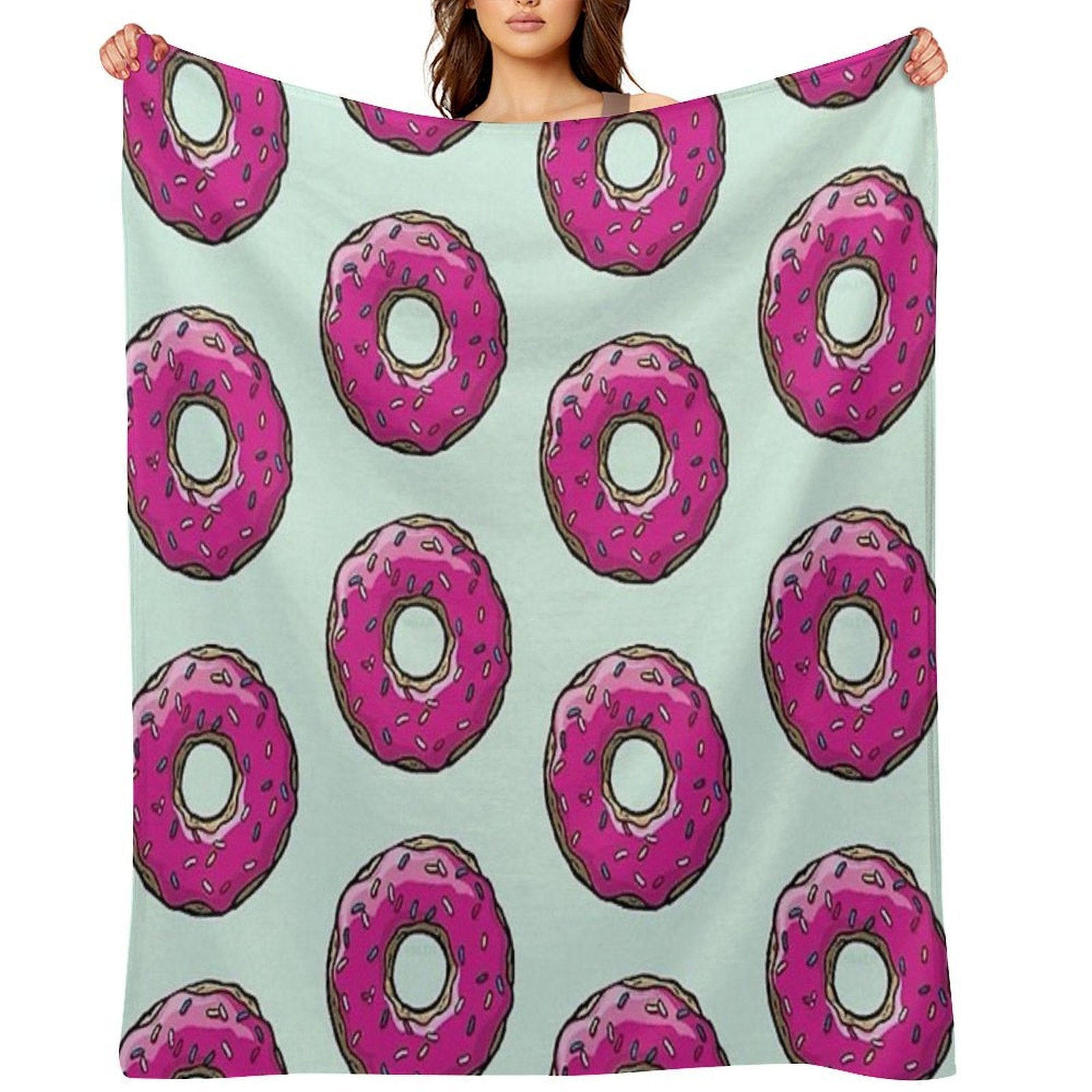 Classic Simpsons Donuts Premium Throw Blanket