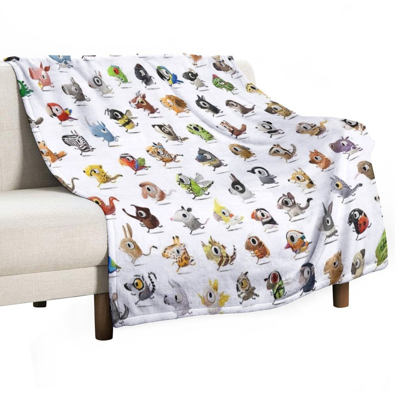 Marathon Animals Wrinkle-free Throw Blanket