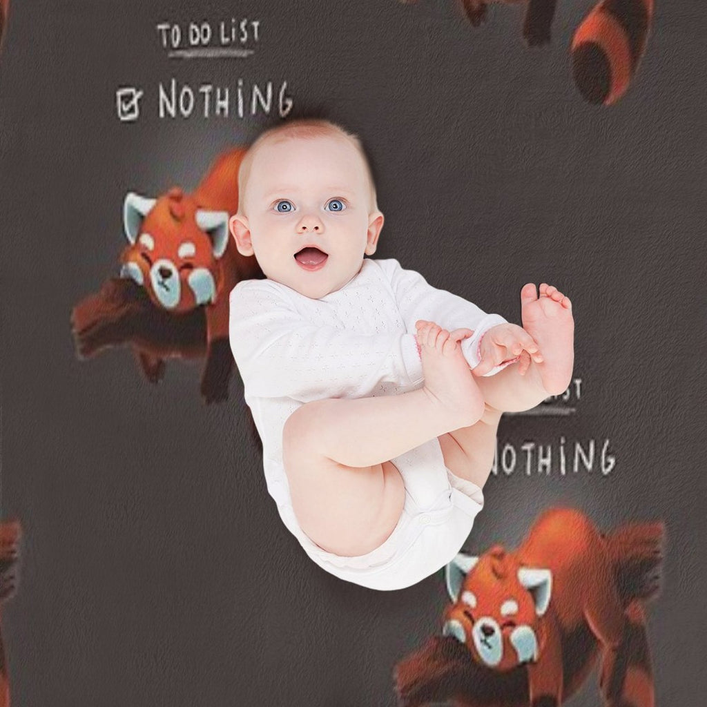 Red Panda Day - to Do List Nothing - Cute Fluffy Animal - Procrastinate Durable Throw Blanket