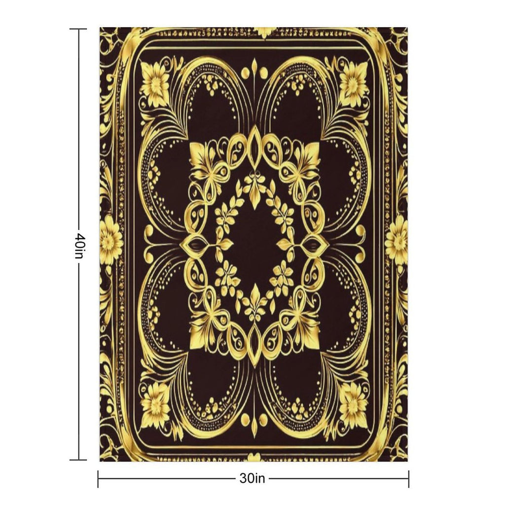Royal Pattern Wrinkle-free Throw Blanket