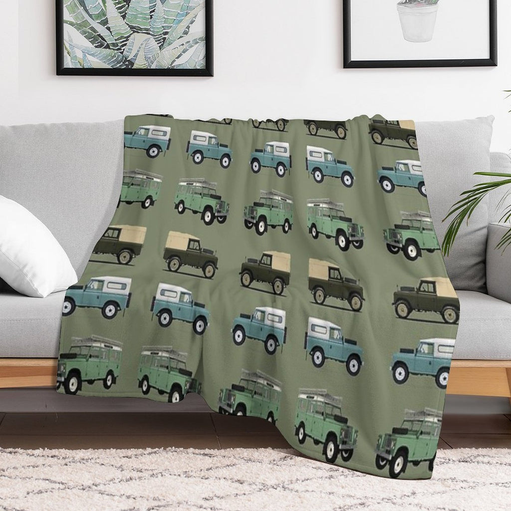 British Off Road 4x4 Vehicles Lightweight Throw Blanket