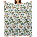 Dino-Mite Dreams for Kids  Trendy Dinosaur Pattern  Unique Gift Idea. Travel-friendly Throw Blanket
