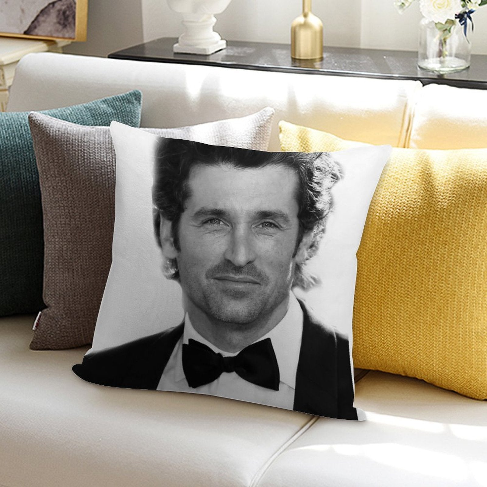 Patrick Dempsey Soft Fade-Resistant Throw Pillow