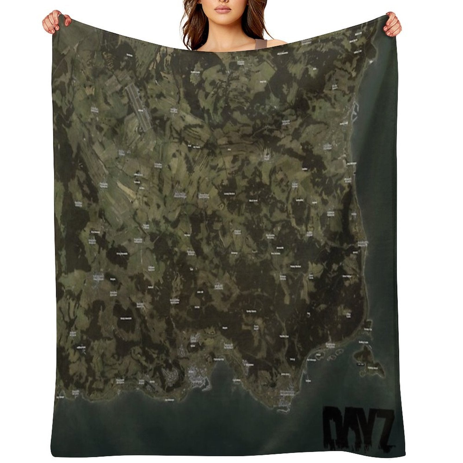 Day Z Map Anti-pilling Throw Blanket
