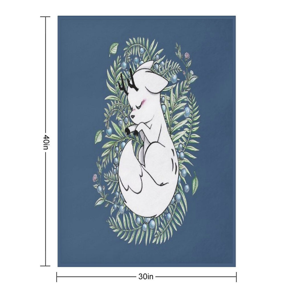 Deer Fox Gift-ready Throw Blanket