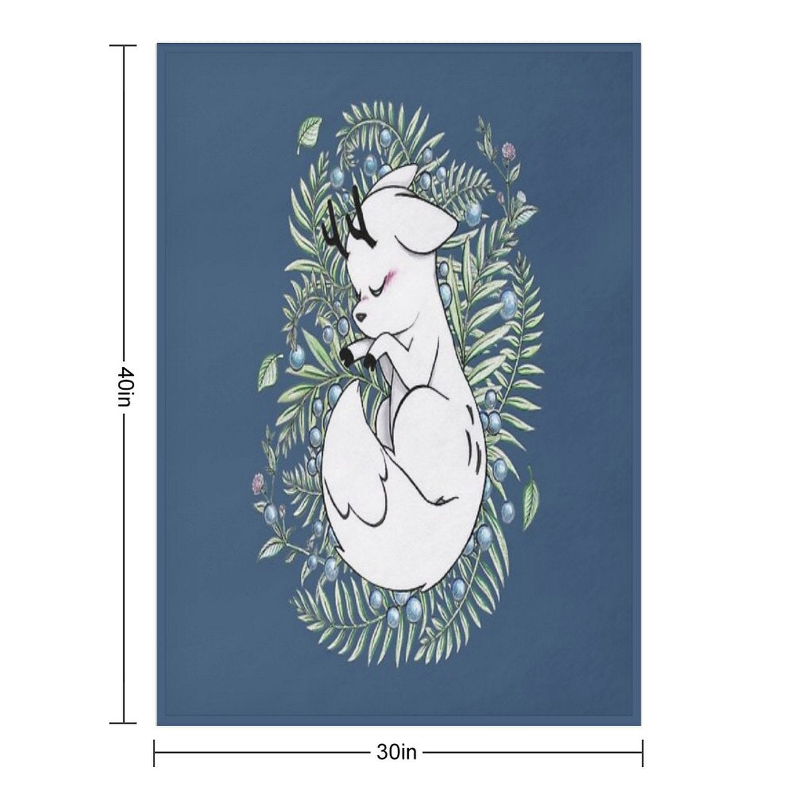 Deer Fox Gift-ready Throw Blanket