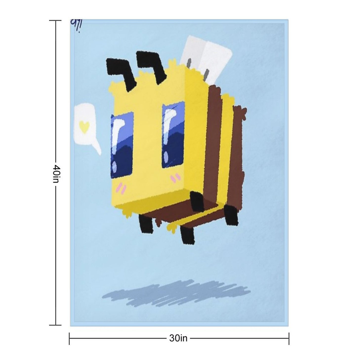 Minecraft Bee Machine-washable Throw Blanket