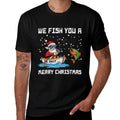 We Fish You Merry Christmas Santa Funny Xmas Men Women Kids  Moisture-wicking T-Shirt