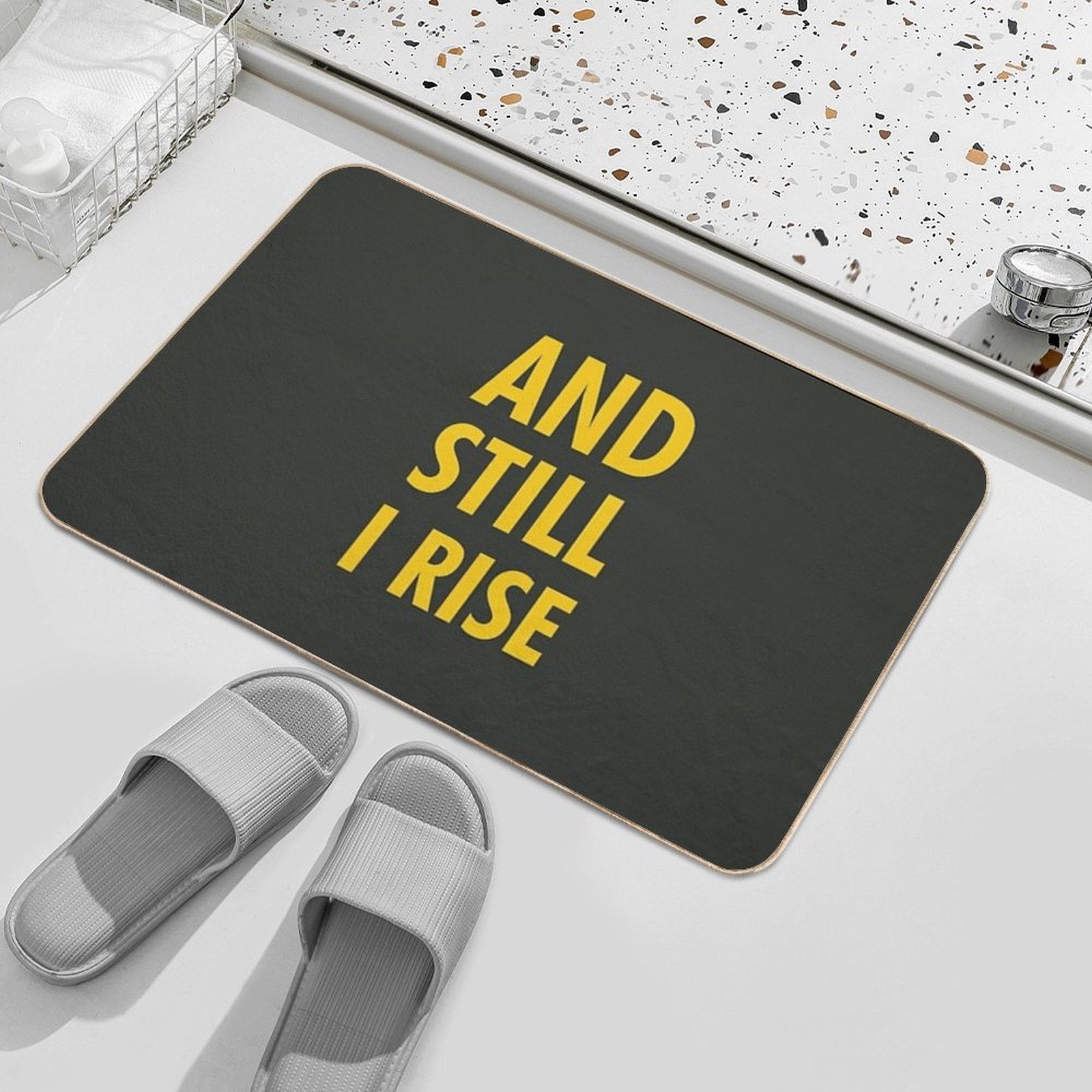 And Still I Rise  Easy Maintenance Bath Mat