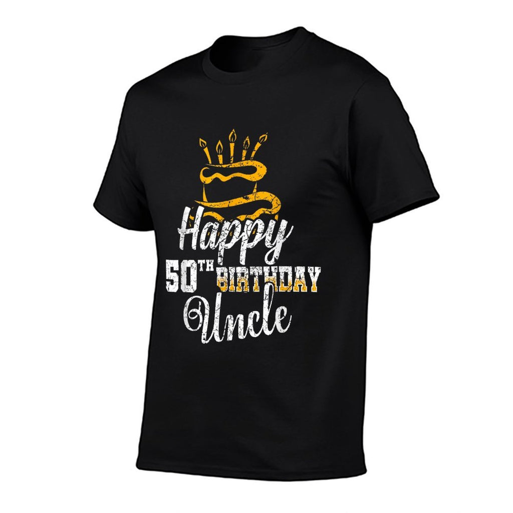 Vintage Happy 50th Birthday Uncle For Nephew Niece  Slim-fit Cut T-Shirt