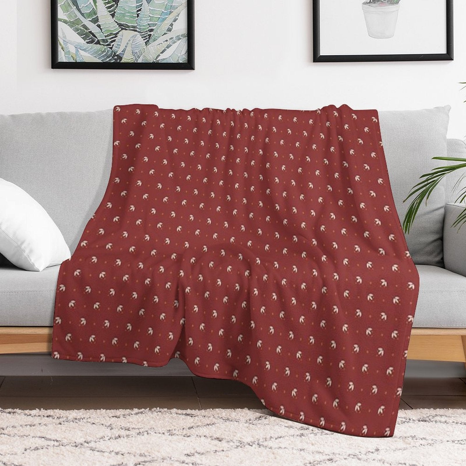Florette (pomme) Quick-dry Throw Blanket