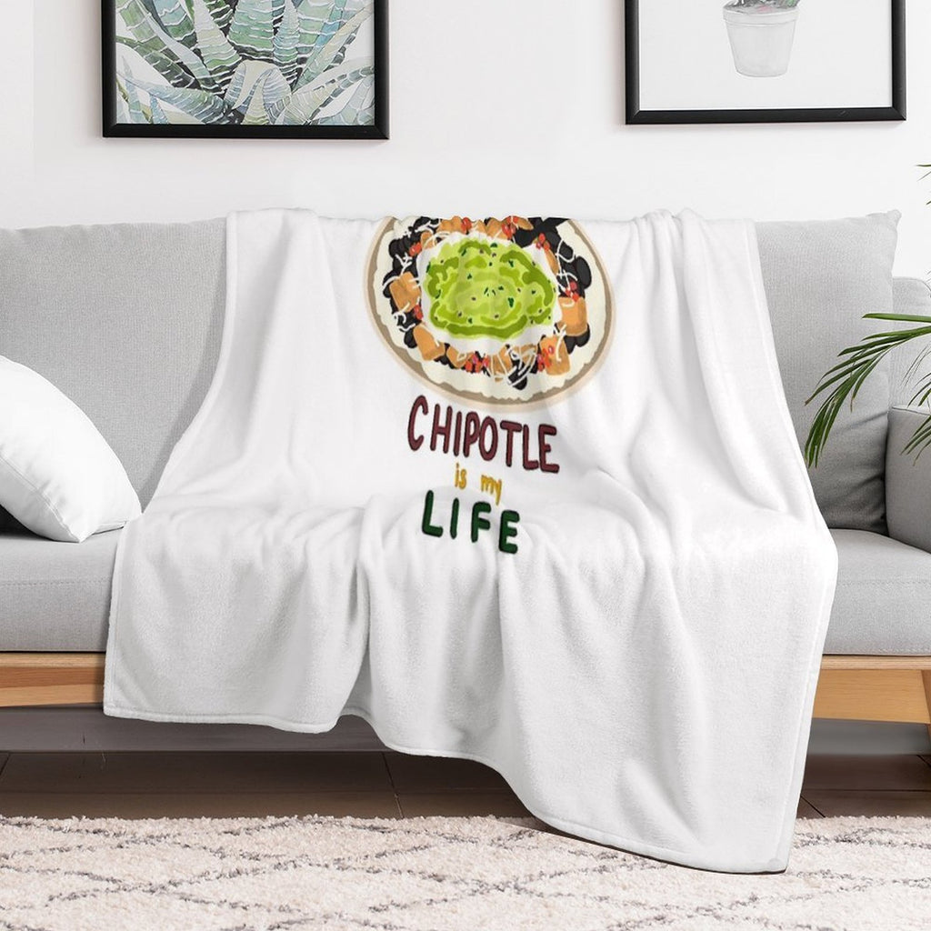Chipotle Is My Life Wrinkle-free Throw Blanket