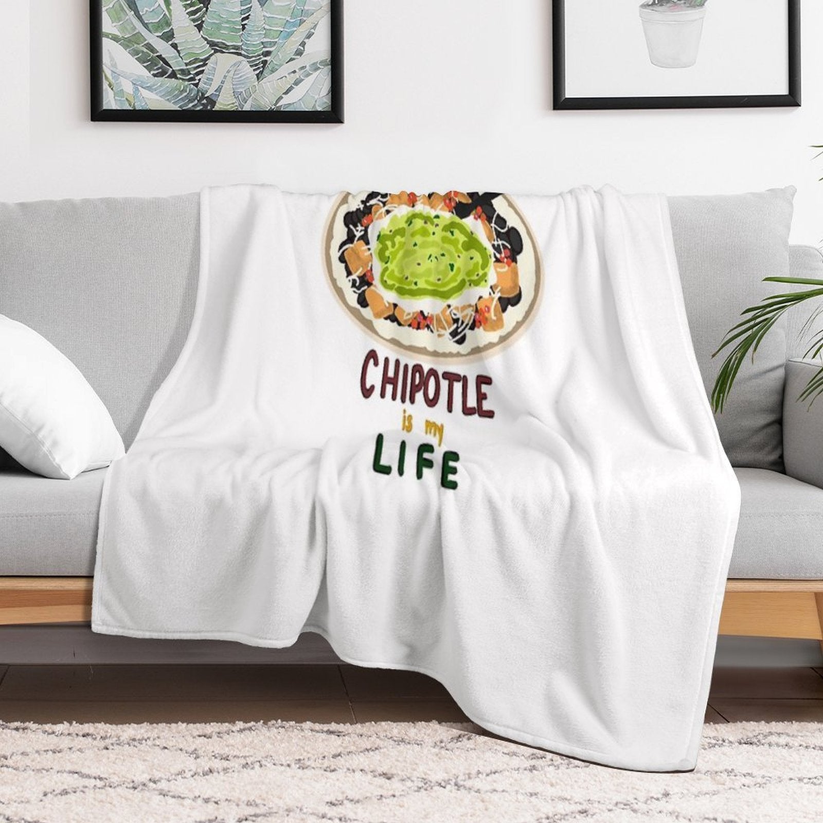 Chipotle Is My Life Wrinkle-free Throw Blanket