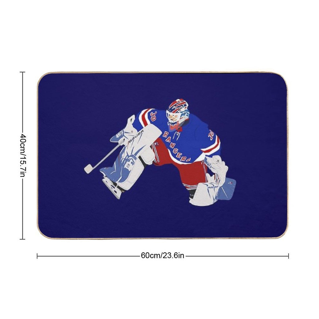Henrik Lundqvist Digital Drawing Design  Repositionable Bath Mat