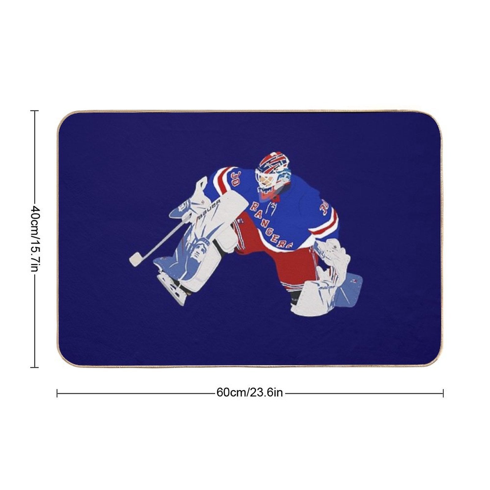Henrik Lundqvist Digital Drawing Design  Repositionable Bath Mat