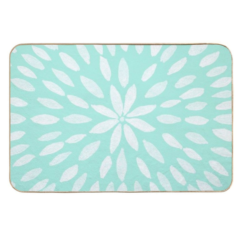 Mandala Flower #9 #mint #drawing #decor #art Durable Bath Mat