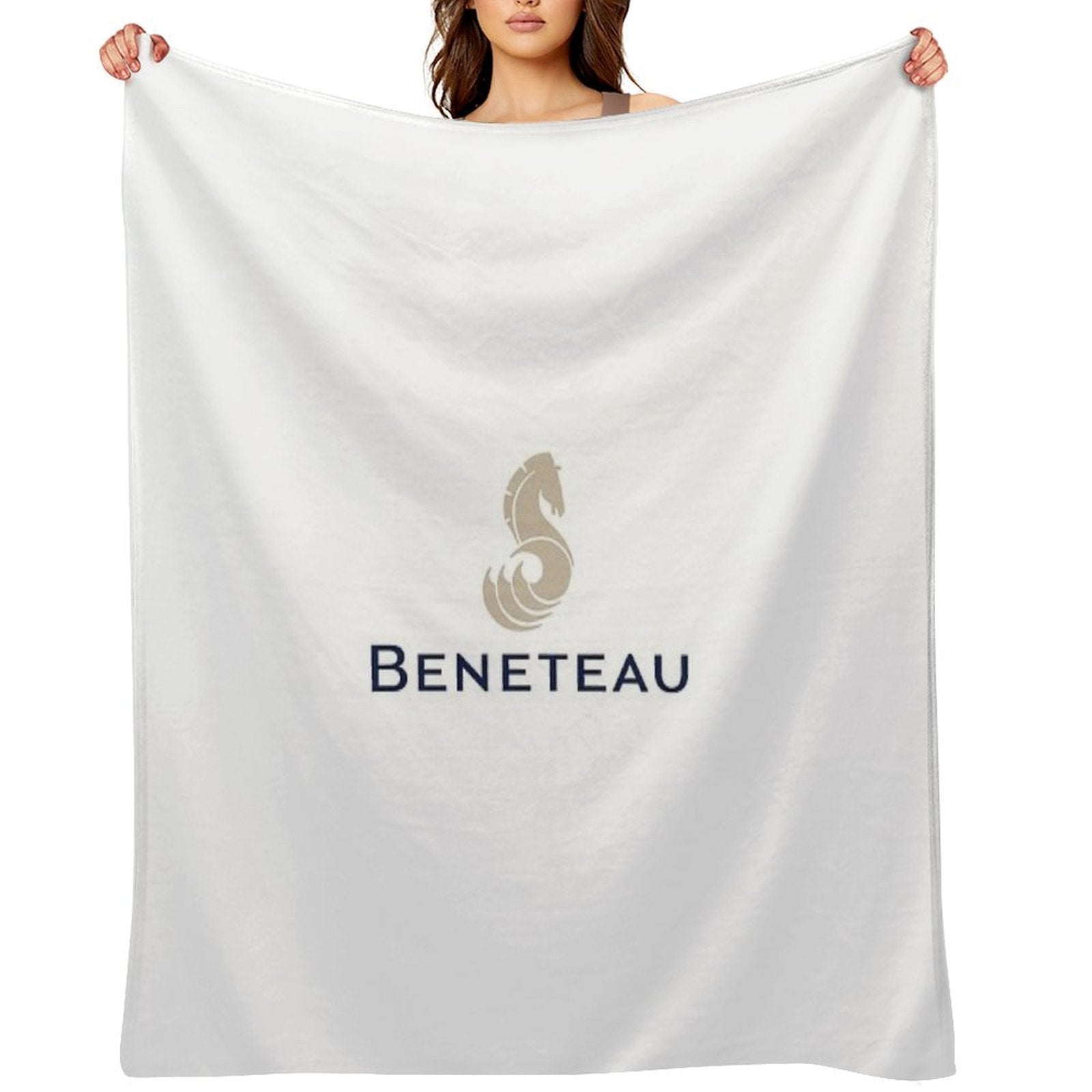 Beneteau Yachts Logo Fishing Versatility Throw Blanket