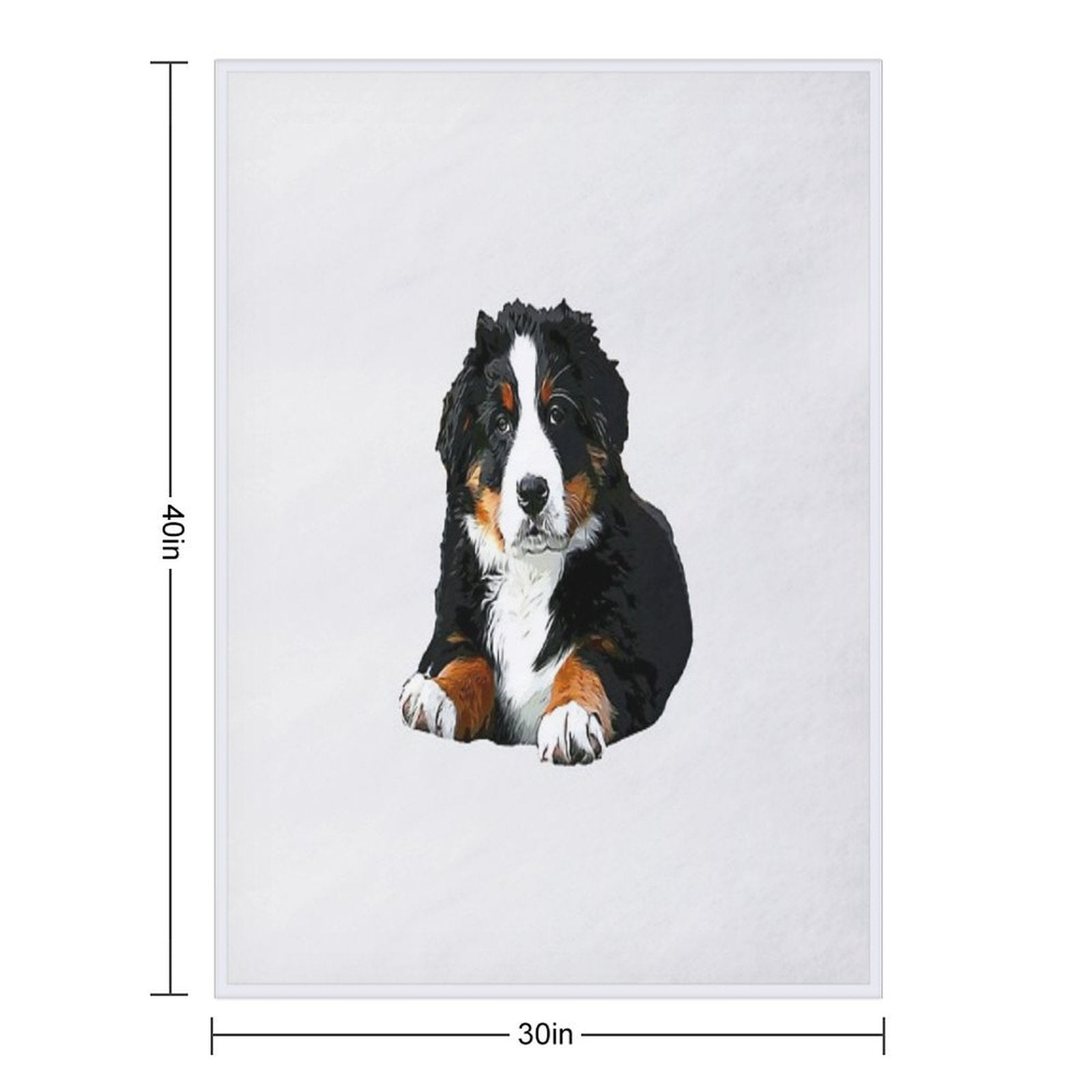 Bernese Mountain Dog Pup! Velvety-soft Throw Blanket
