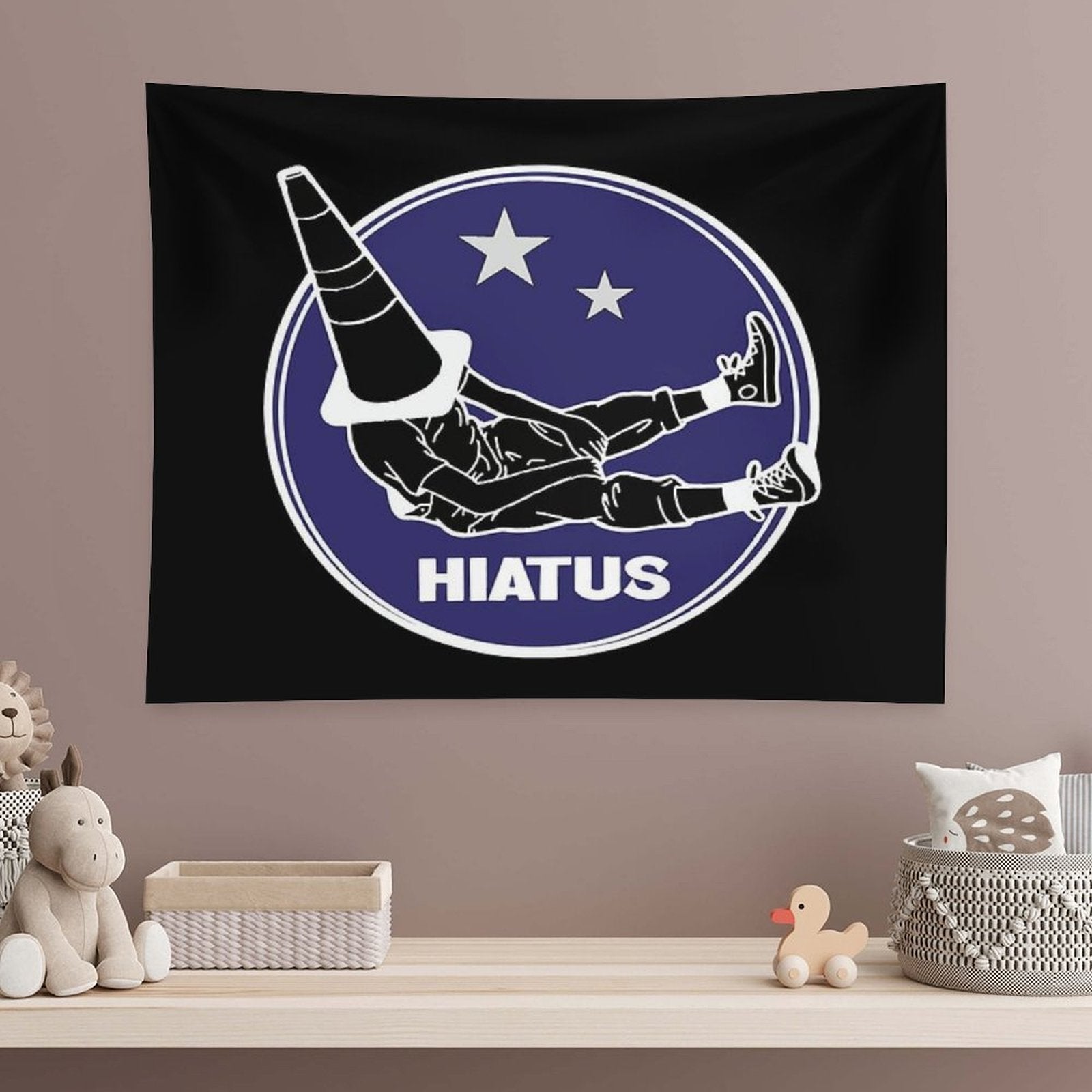 Cone Face Hiatus Logo Tapestry