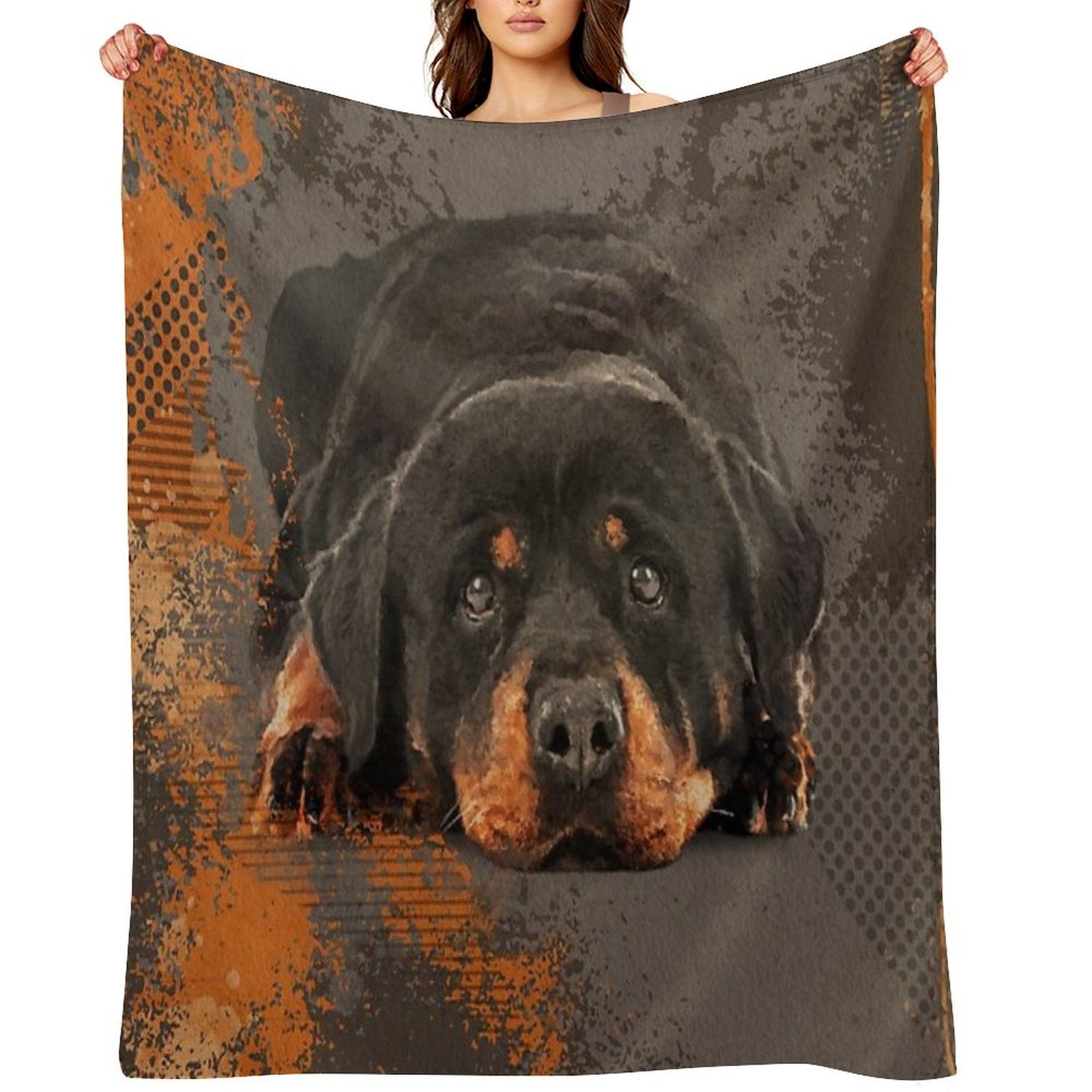 Cute Rottweiler  - Metzgerhund Machine-washable Throw Blanket